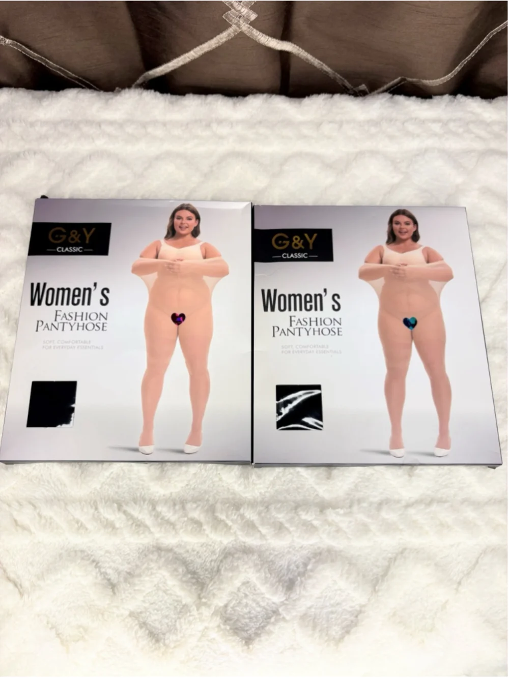 G&Y Plus Size 3XL Sheer Pantyhose Black 20D Control Top – 4 Pairs NEW